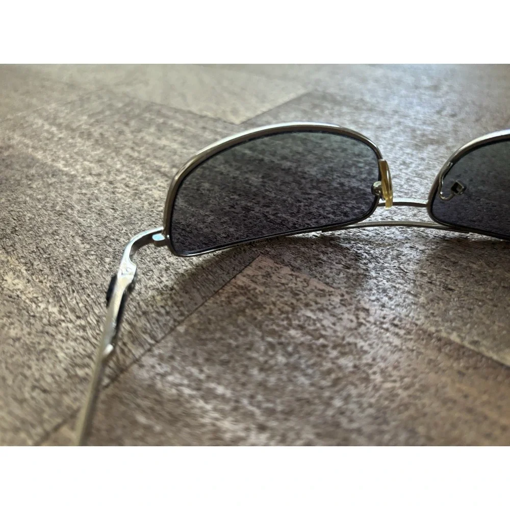 Vintage B&L Ray-Ban USA Aviator Sunglasses Silver Square Lens w/case Rare VTG OG